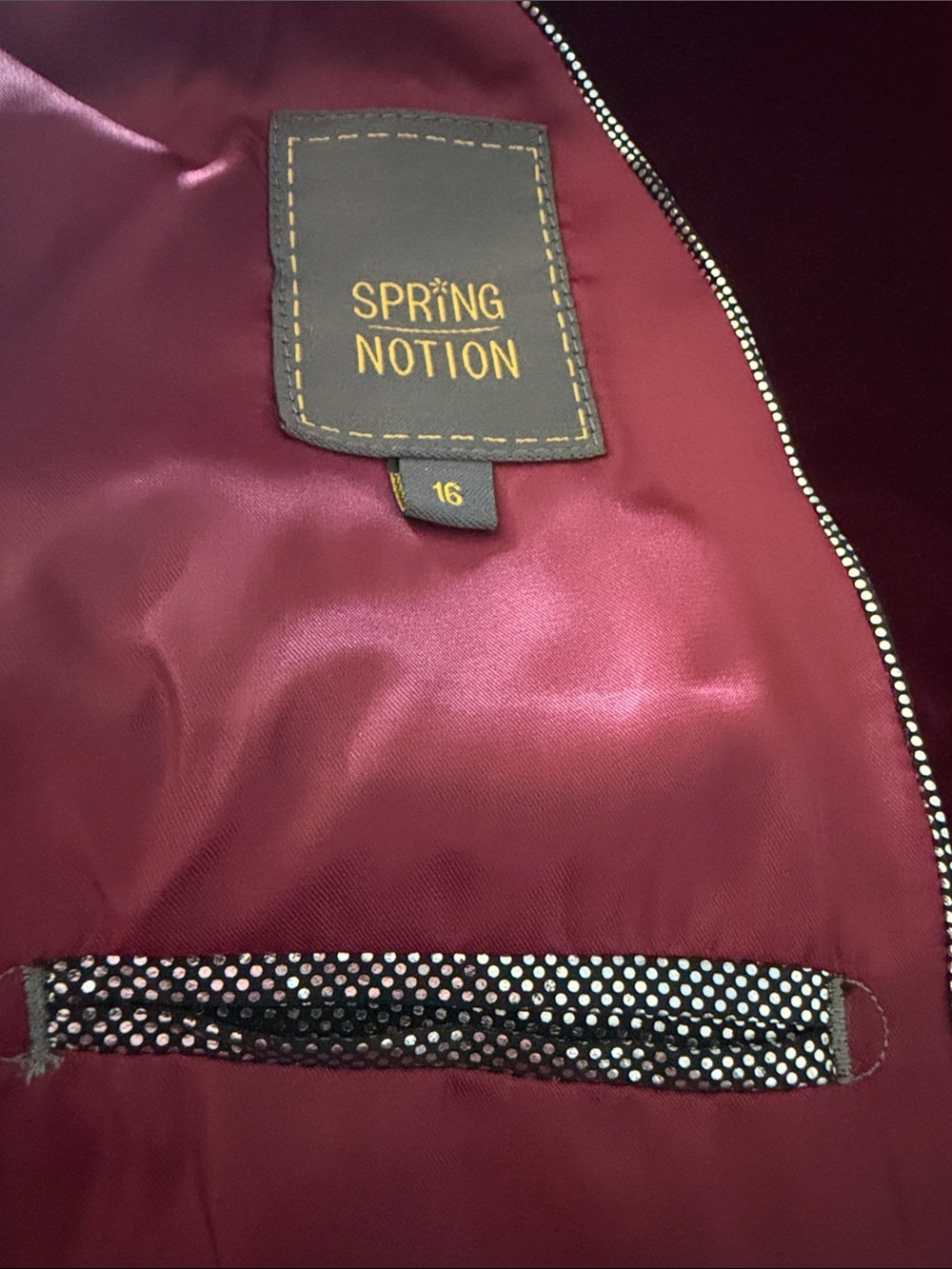Deep Burgundy Velvet Kids Blazer - Single-Button Dress Jacket - Picture 4 of 5